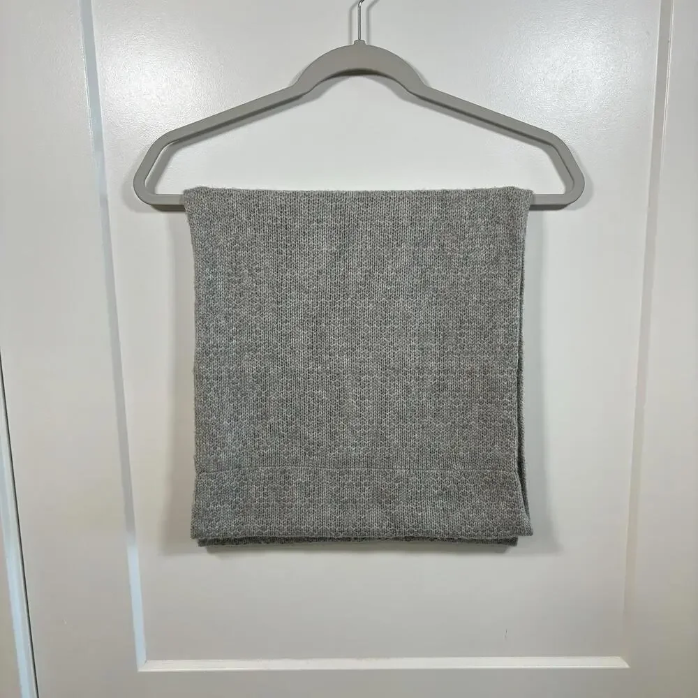 HALOGEN Wool Cashmere Infinity Wrap Scarf Gray Neutrals Capsule Essentials Cozy